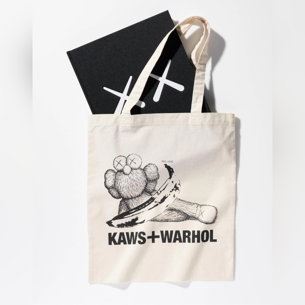 Brand new! KAWS + WARHOL ARTBOOK plus tote bag